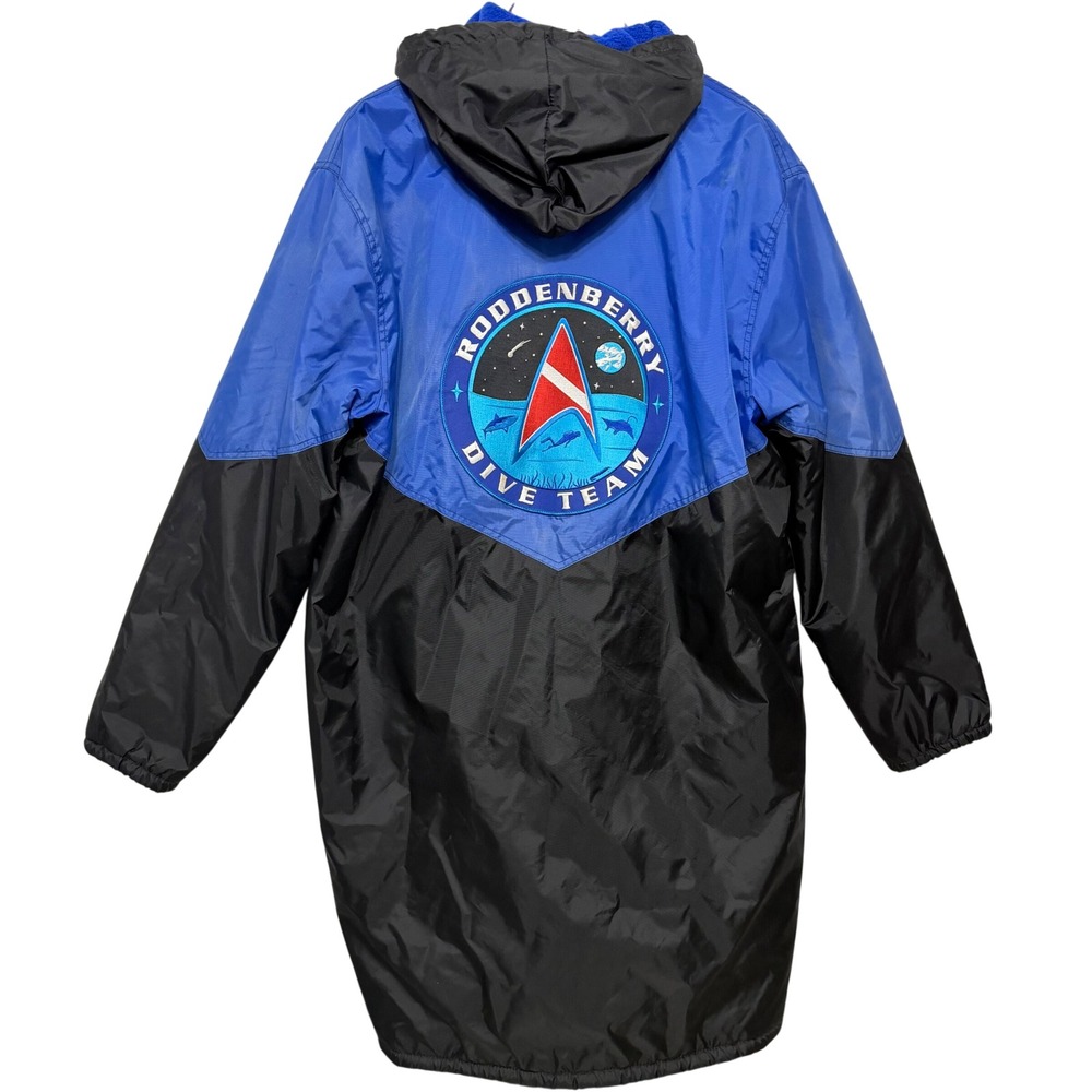 Vintage TruWest Roddenberry Dive Team Parka Mens L Blue Black Star Trek Jacket